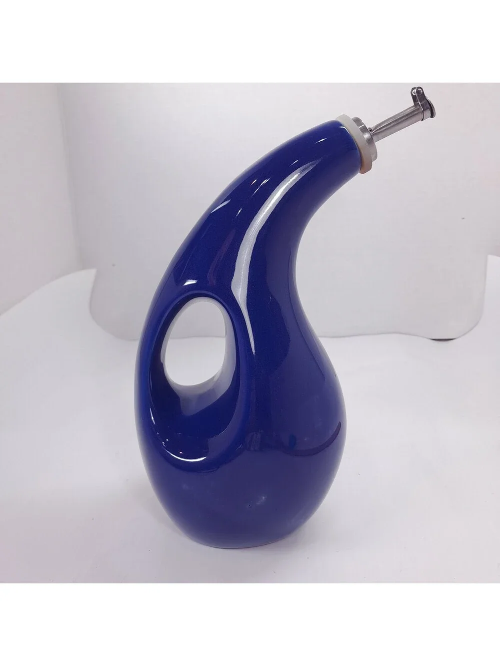 Rachael Ray Evoo olive oil dispenser Bottle Carafe Blue Ceramic Ho16Y Rachel